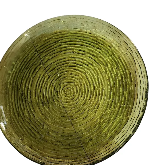 60's Anchor hocking Soreno, pattern avocado snack plate with cup - Picture 3 of 4